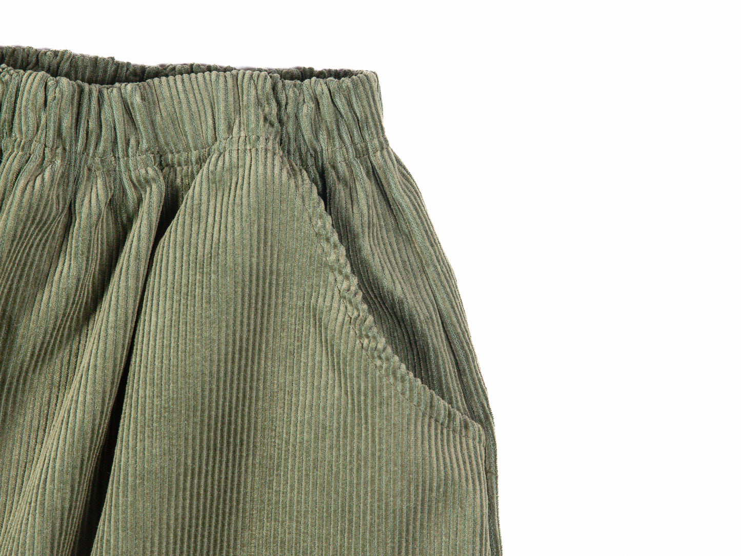 Pantalone Cropped Ampio in Velluto a Coste