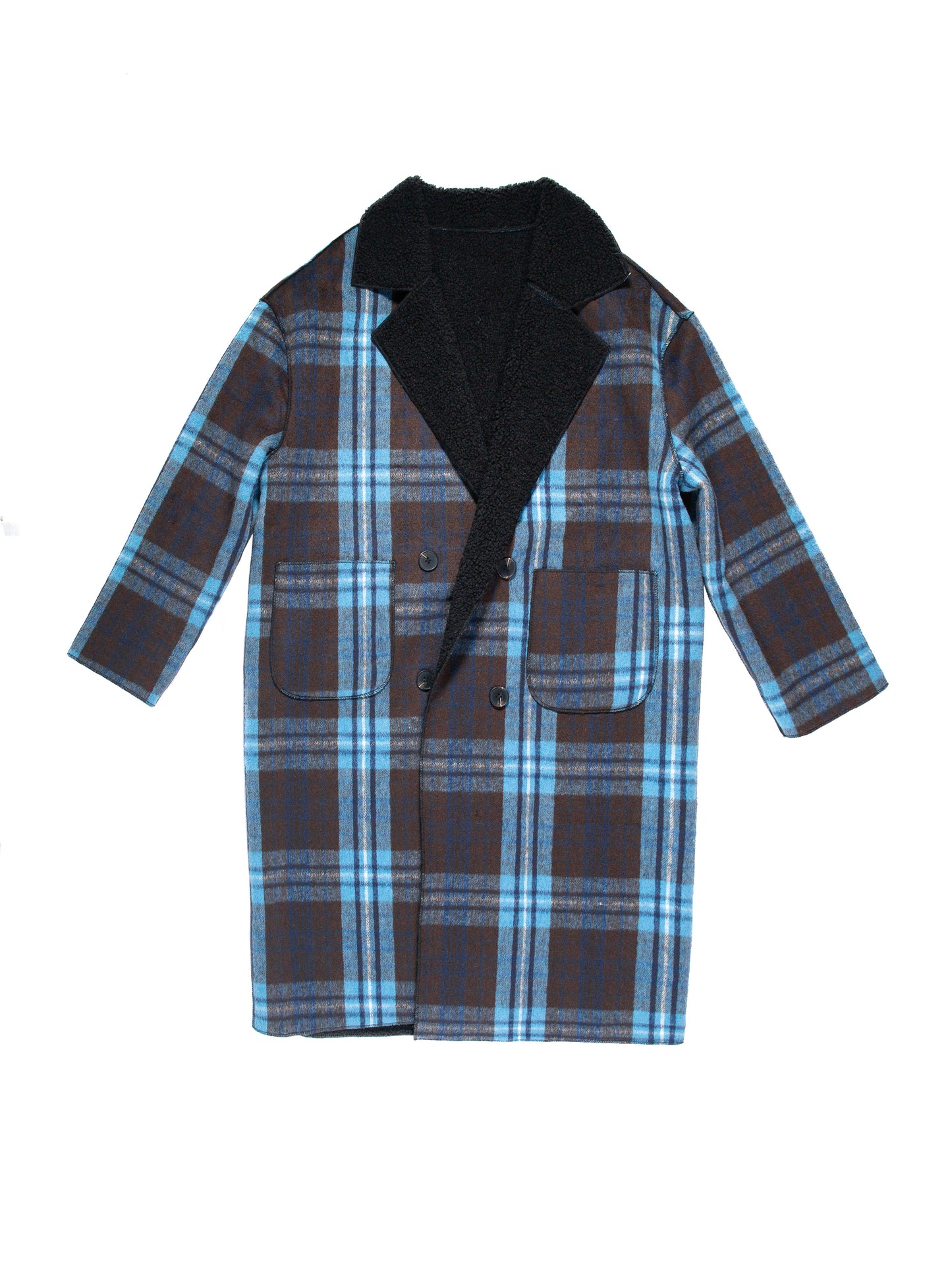 Cappotto Donna Double Scozzese/Orsetto
