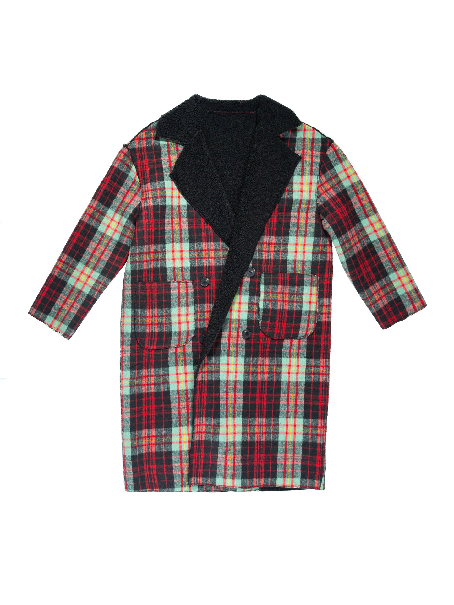 Cappotto Donna Double Scozzese/Orsetto