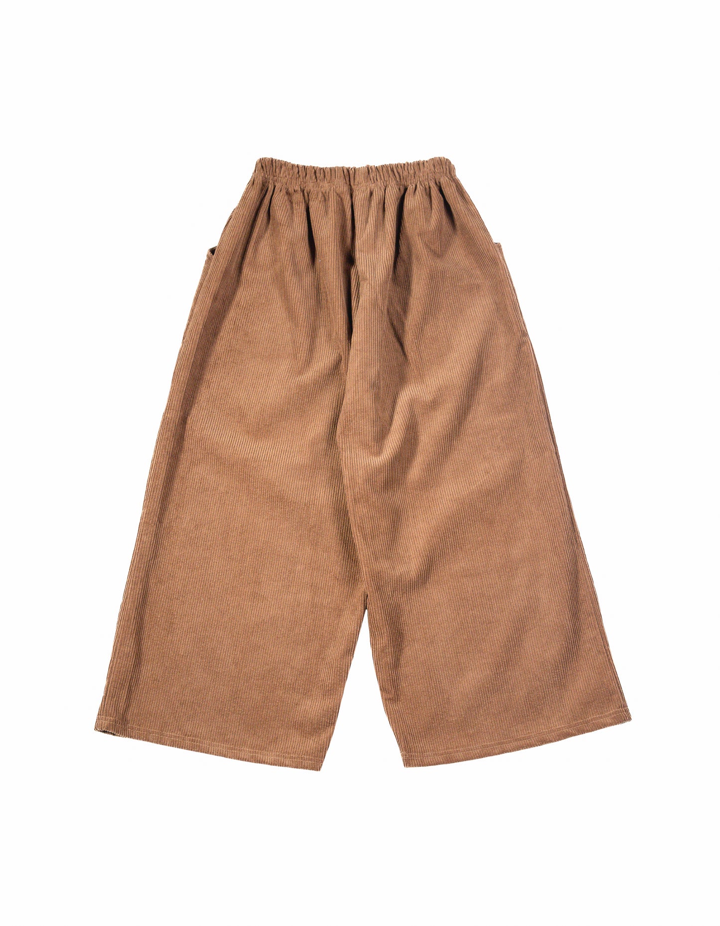Pantalone Cropped Ampio in Velluto a Coste