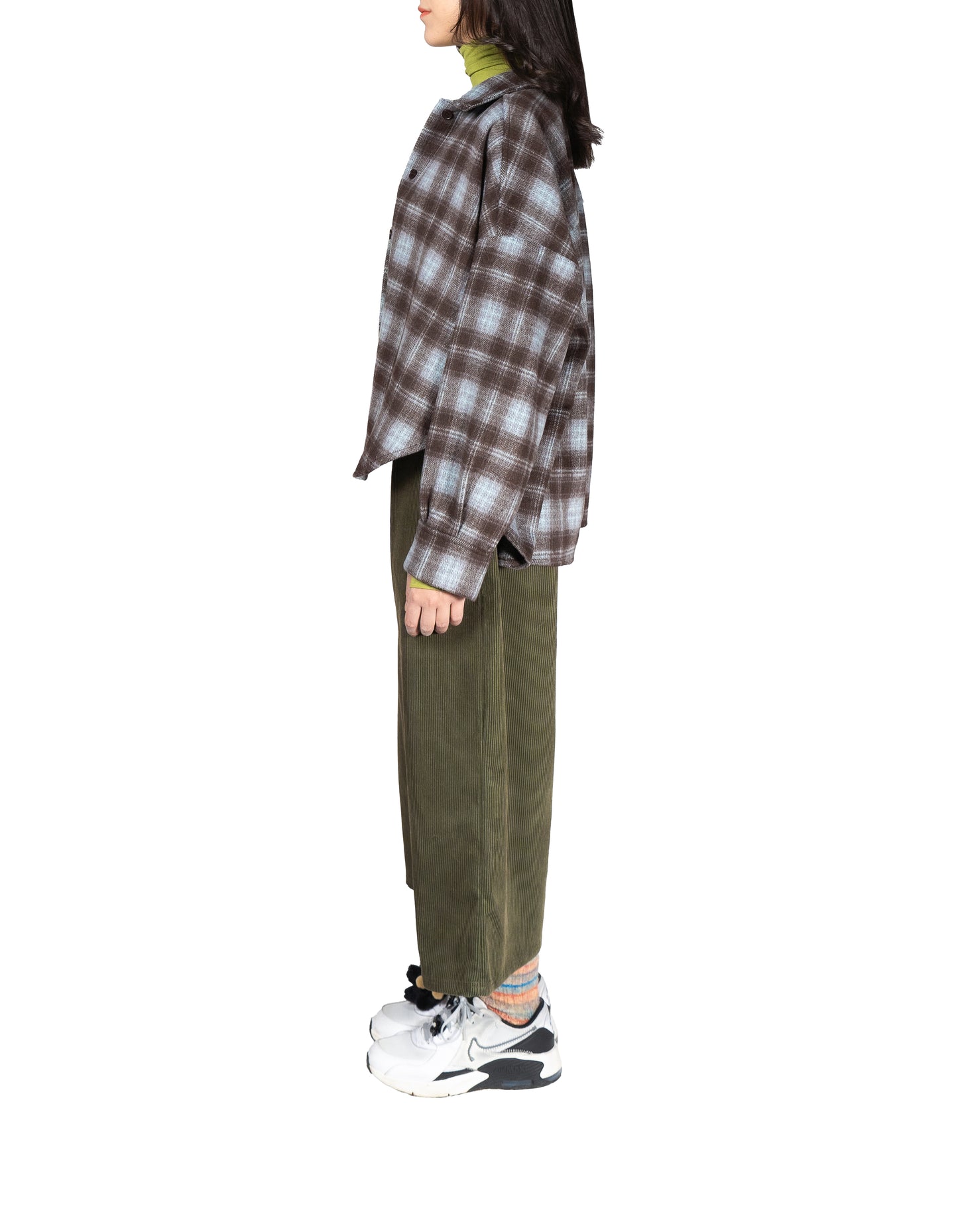 Pantalone Cropped Ampio in Velluto a Coste