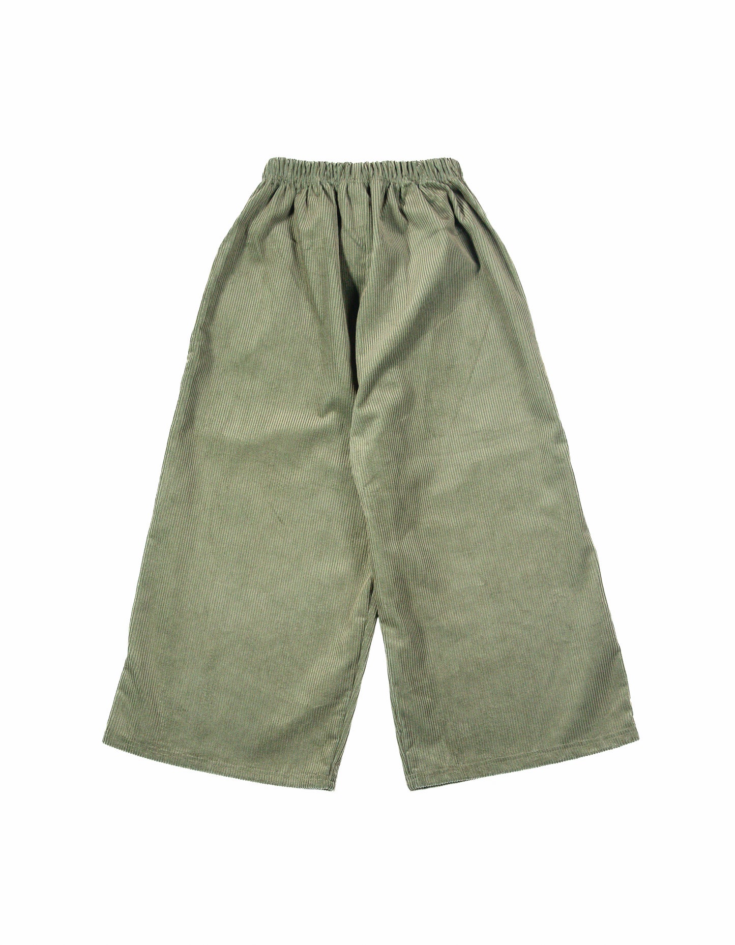 Pantalone Cropped Ampio in Velluto a Coste