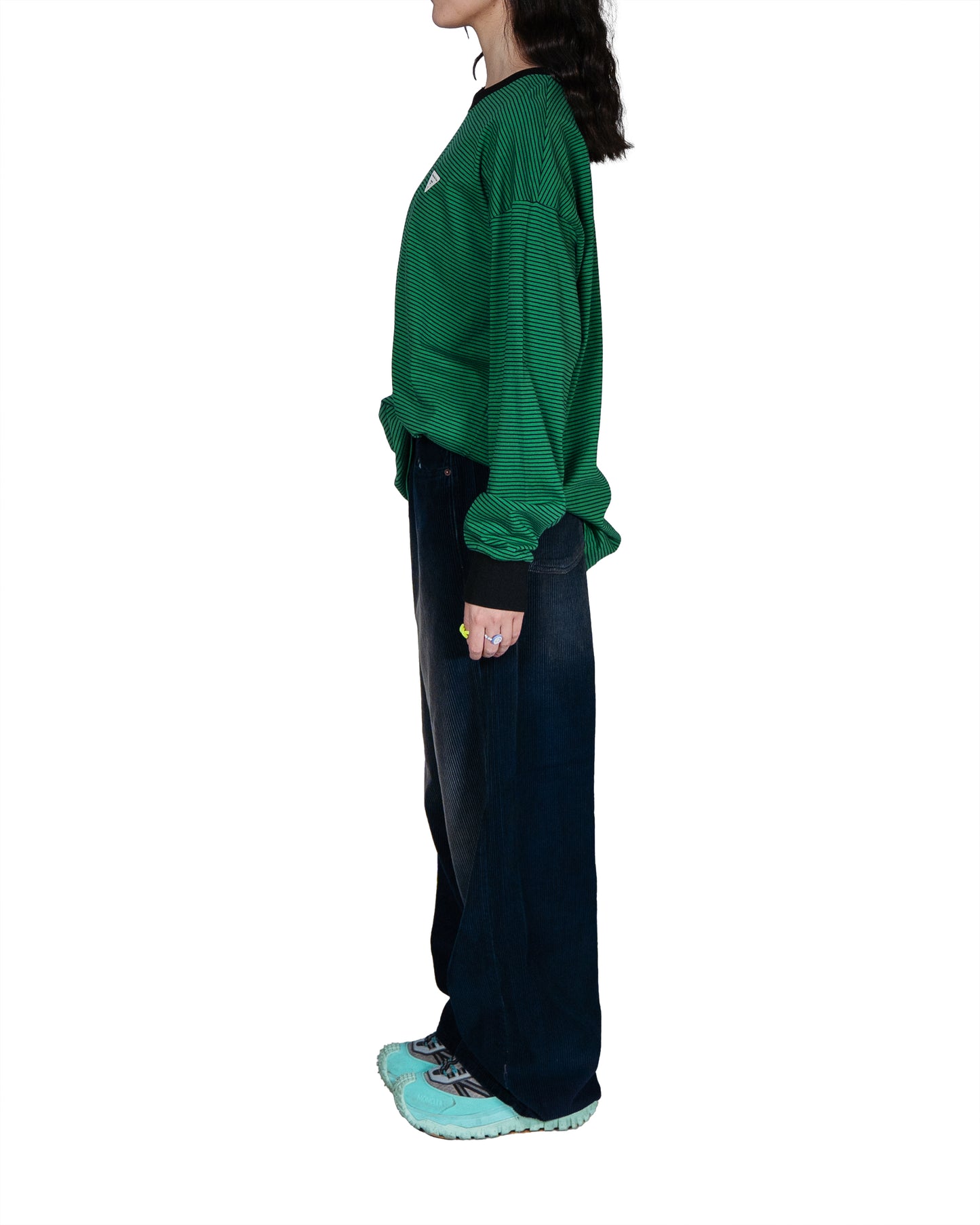 Pantaloni in Velluto a Coste Smacchiati.
