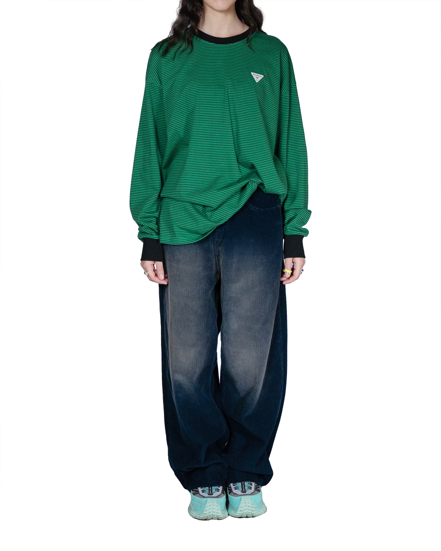 Pantaloni in Velluto a Coste Smacchiati.
