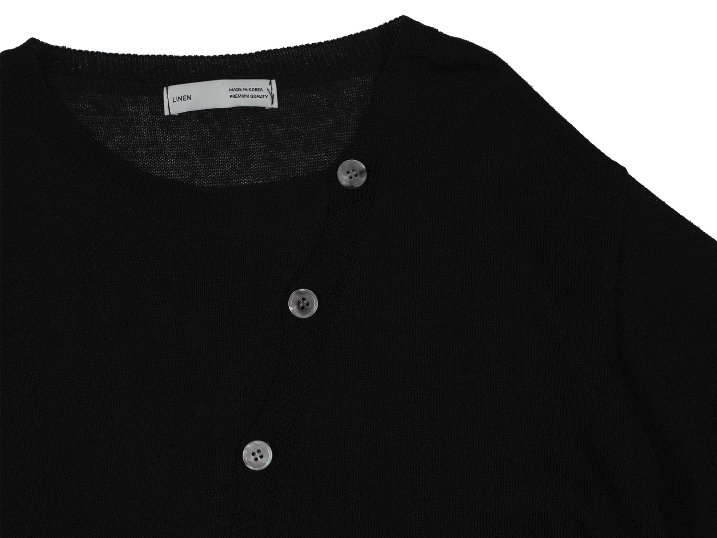 Woman Knit Cross Buttons