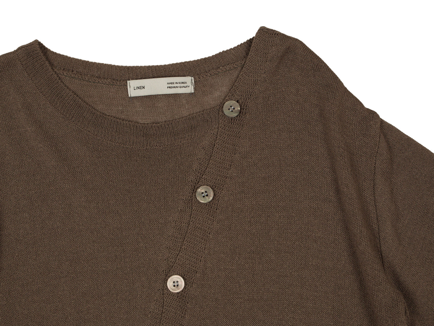 Woman Knit Cross Buttons