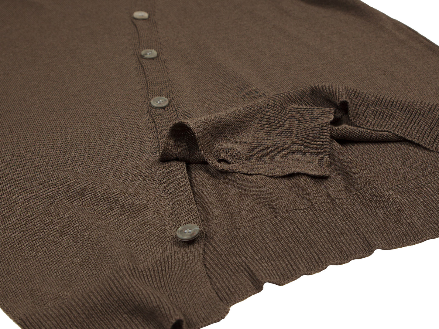 Woman Knit Cross Buttons