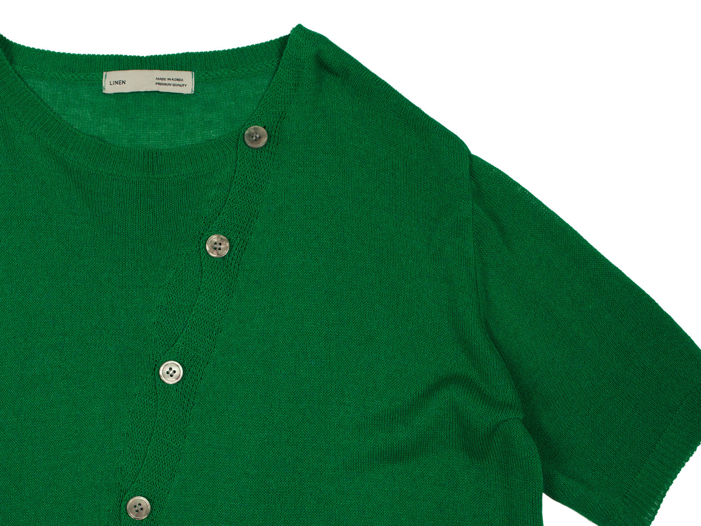 Woman Knit Cross Buttons