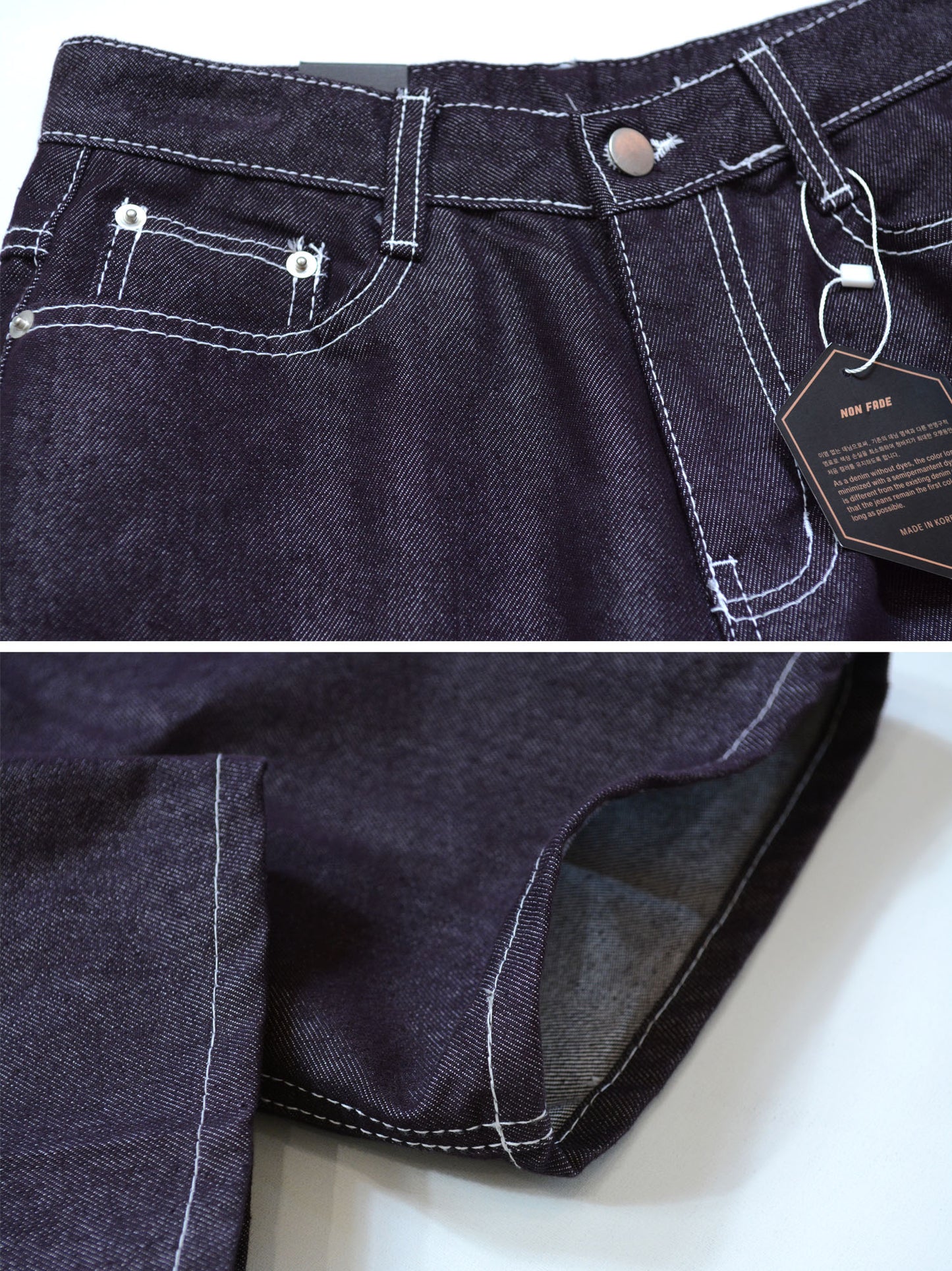 Woman Denim Purple Pants