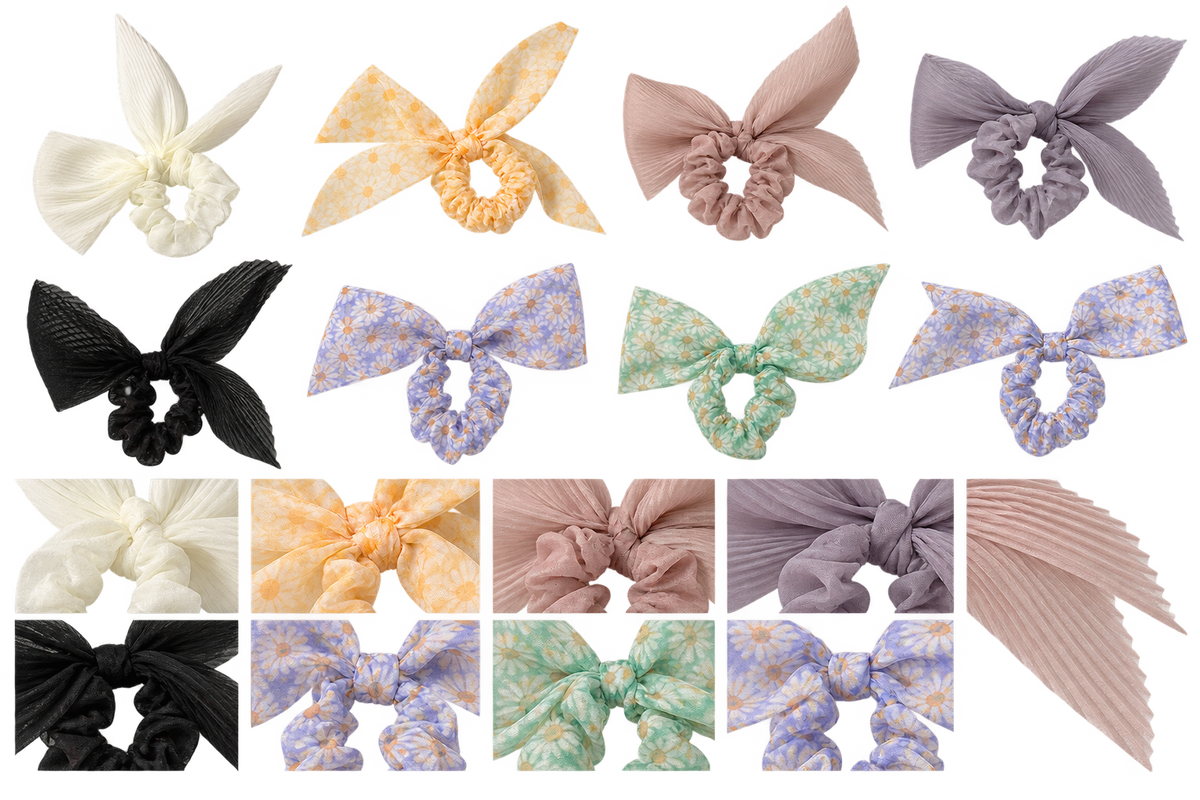 Scrunchies con fiocco in organza