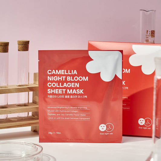 Jejuindi Camellia Night Bloom Collagen Sheet Mask
