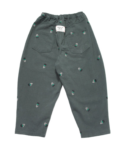 Pantalone con Ricami Floreali