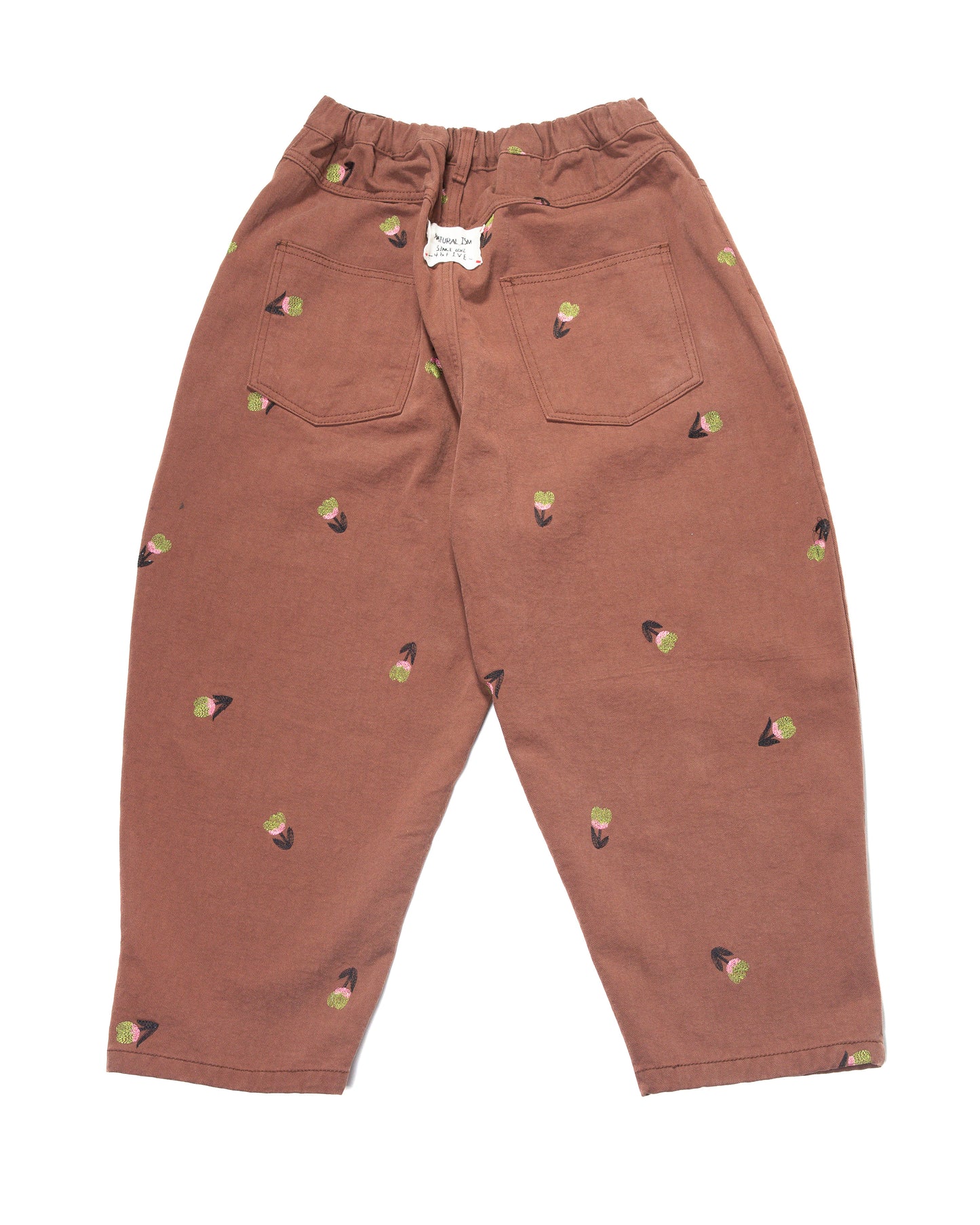 Pantalone con Ricami Floreali