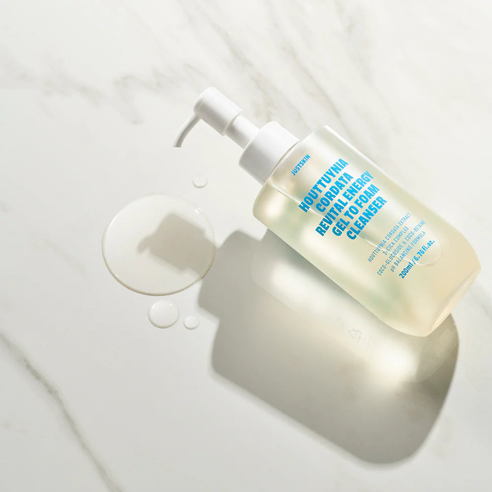 JUSTBEME - Houttuynia Cordata Revital Energy Gel To Foam Cleanser