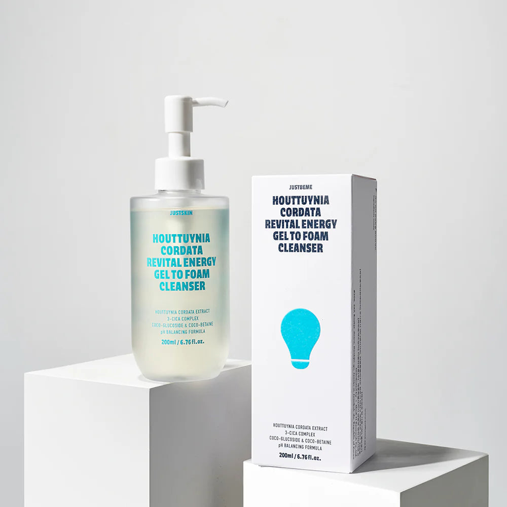JUSTBEME - Houttuynia Cordata Revital Energy Gel To Foam Cleanser