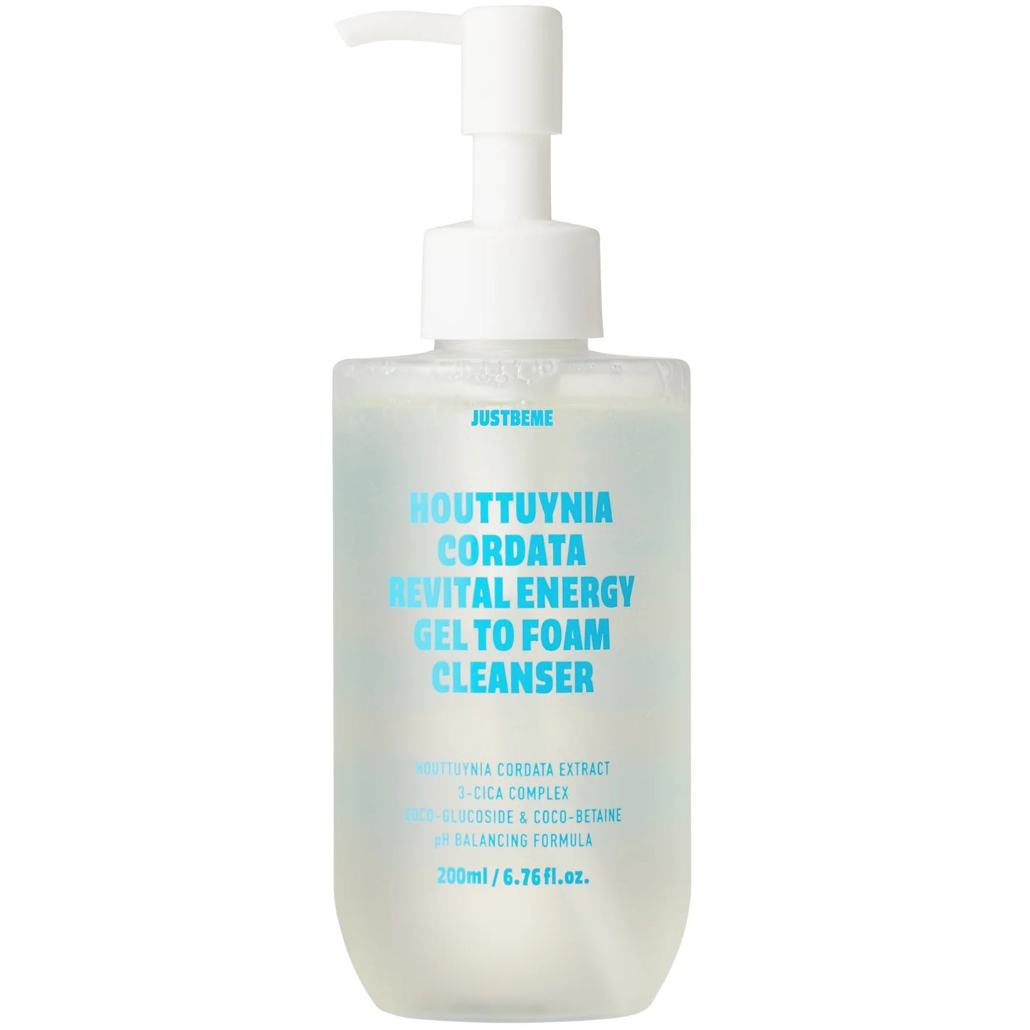 JUSTBEME - Houttuynia Cordata Revital Energy Gel To Foam Cleanser