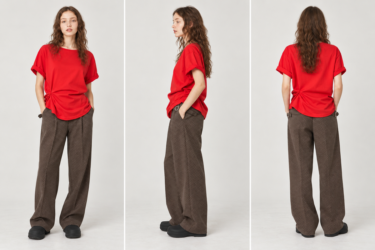 T-shirt manica corta con bottoncini