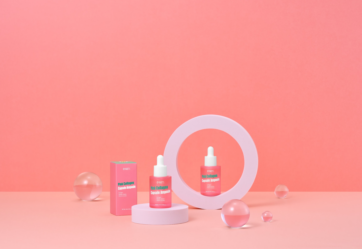 O!GETi Pink Collagen Capsule Ampoule